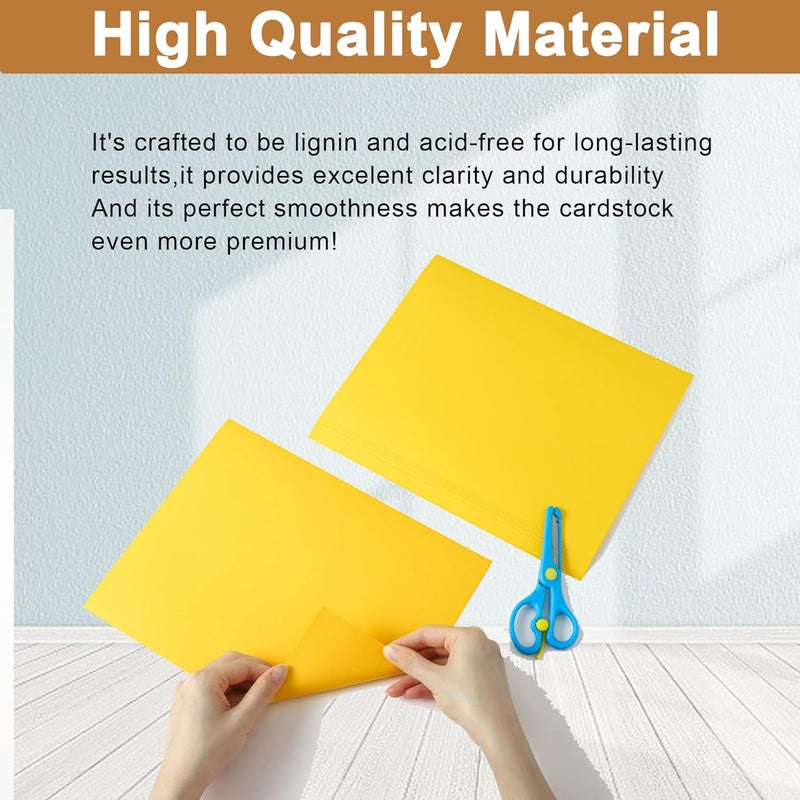 Silunkia 40 Sheets Yellow Cardstock 8.5 x 11 Crafts Paper, 200gsm/75lb Heavyweight Card Stock Printer Paper for DIY Cards Making, Certificates, Wedding Invitations, Menus, Birthday Decorations, School - Image 4